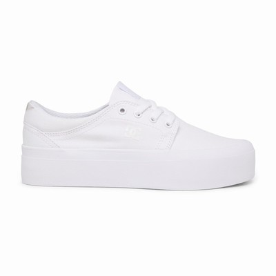 DC Trase Flatform Women's White Sneakers Australia GUI-648